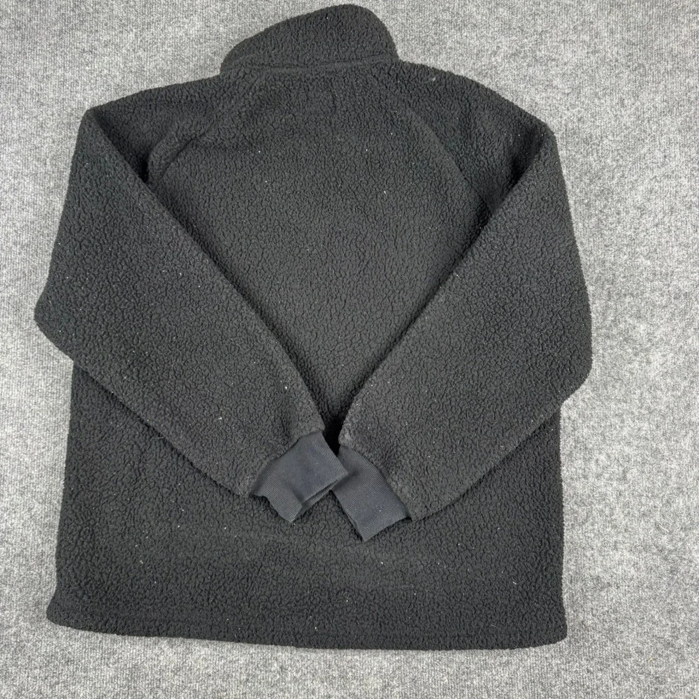 Goodfellow & Co Pullover Mens Size XL Black Sherpa Fleece Quarter Zip Casual